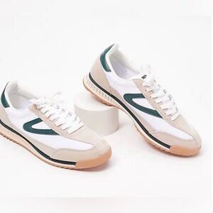 Tretorn New Kristine Retro Sneakers in
White / Green/ Almond toe NWT size US 9